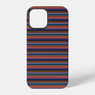 Coque iPhone 12 Jolies rayures colorées rétro