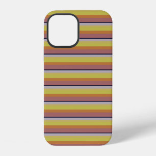 Coque iPhone 12 Jolies rayures de couleurs vintage