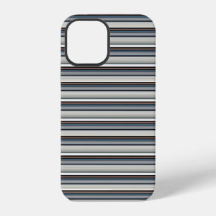 Coque iPhone 12 Jolies rayures grises et blanches