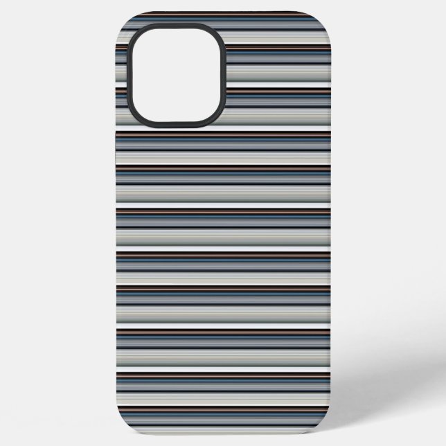 Coque iPhone Jolies rayures grises et blanches (Verso)