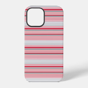 Coque iPhone 12 Pro Jolies rayures grises rouges