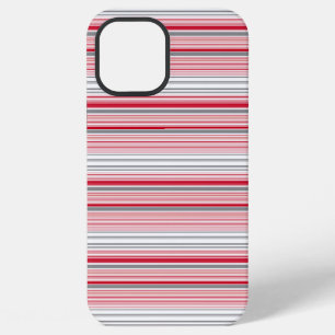 Coque iPhone 12 Pro Max Jolies rayures grises rouges