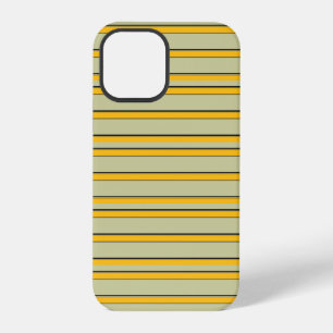 Coque iPhone 12 Pro Jolies rayures jaunes modernes
