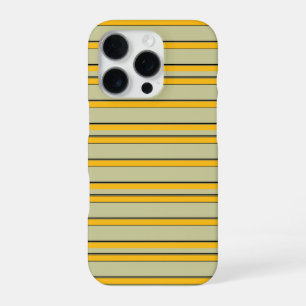 Coque iPhone 16 Pro Jolies rayures jaunes modernes