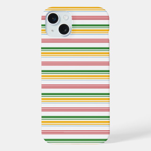 Coque iPhone Jolies rayures vert jaune (Verso)