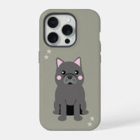 Joues Mignonnes Bouledogue Français Gris