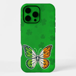 Coque iPhone 16 Pro Max Jour de la Saint-Patrick papillon irlandais