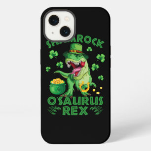 Etui iPhone 13 Jour Saint-Patricks Dinosaures Pièces Shamrocks et