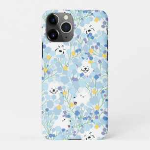Coque iPhone 11Pro Joyeux mignon chien samoyé dans le jardin fleuri b