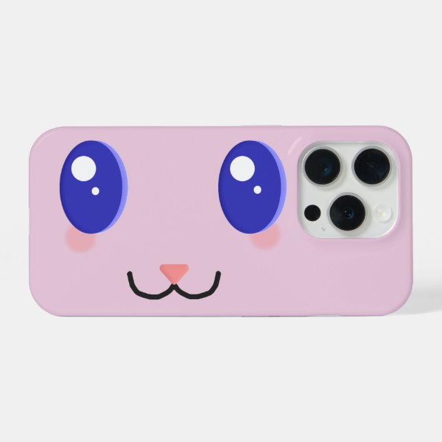 Coque iPhone Kawaii Face Custom Colour Phone Case (Verso Horizontal)