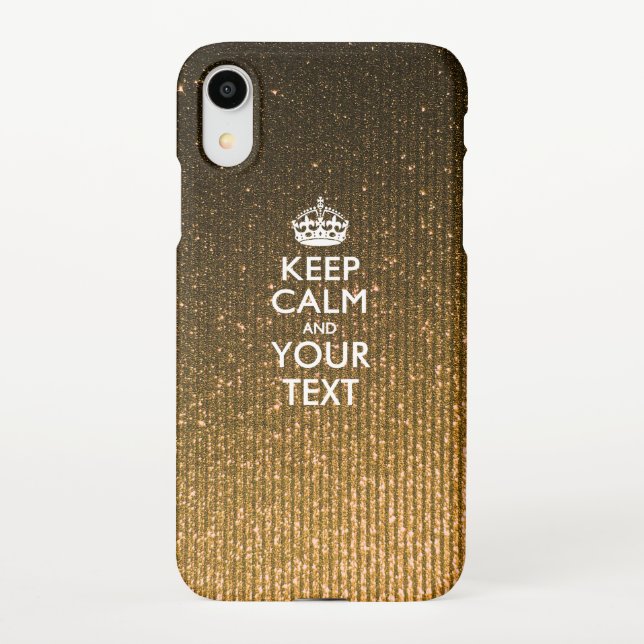 Coque iPhone KEEP CALM personnalisé et votre texte (Dos)