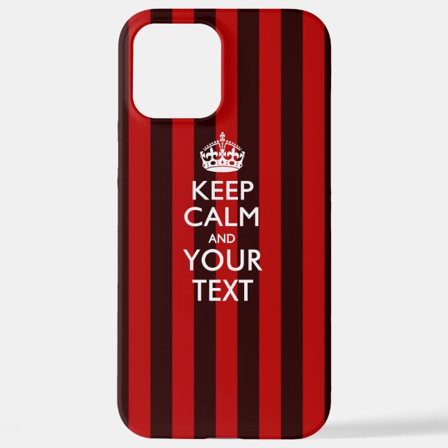 Coque iPhone KEEP CALM personnalisé et votre texte (Verso)