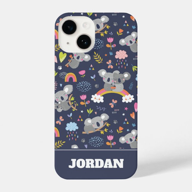 Coque iPhone Koala Rainbow Love Motif (Verso)