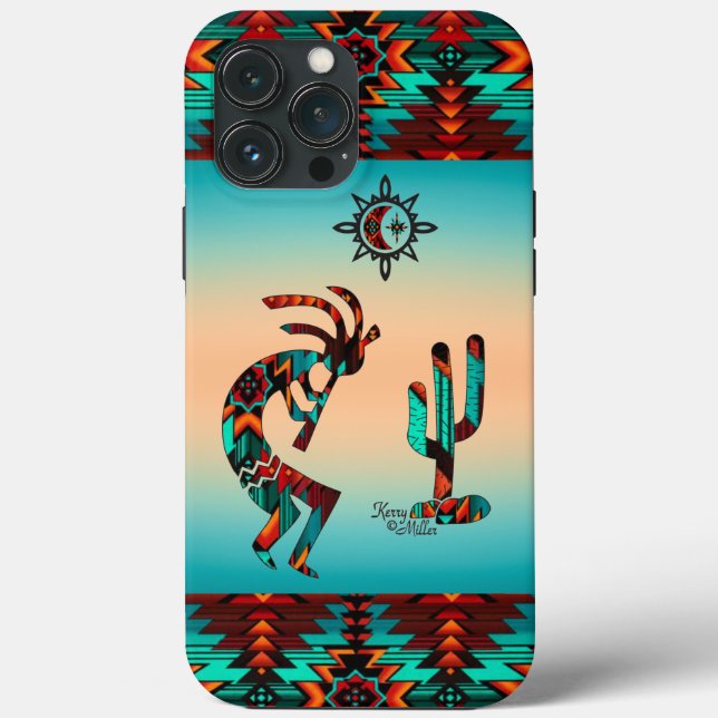 Coque iphone Kokopelli Sud-Ouest (Verso)