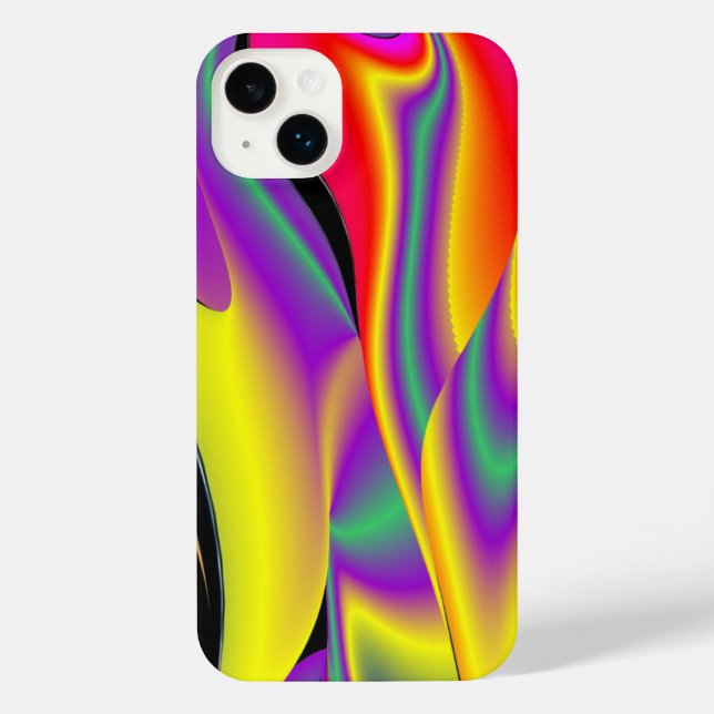 Coque iPhone La magie des couleurs Abstrait Rainbowart 3D (Verso)