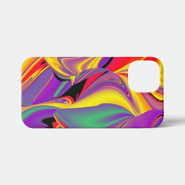Coque iPhone La magie des couleurs Abstrait Rainbowart 3D (Verso Horizontal)