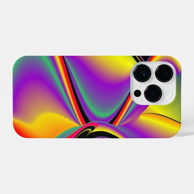 Coque iPhone La magie des couleurs Abstrait Rainbowart 3D (Verso Horizontal)