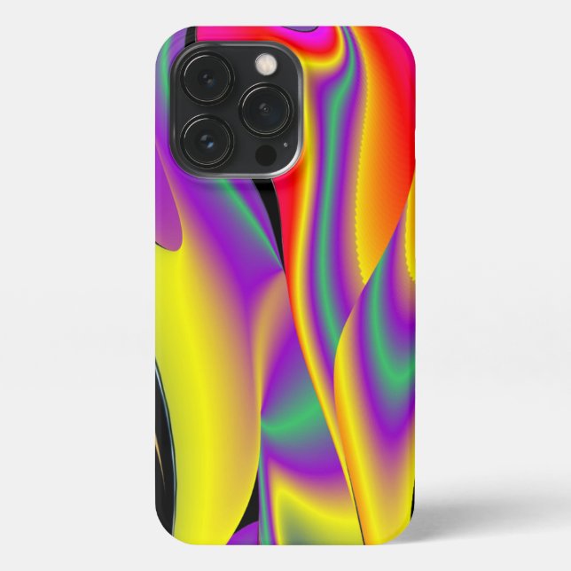 Coque iPhone La magie des couleurs Abstrait Rainbowart 3D (Verso)