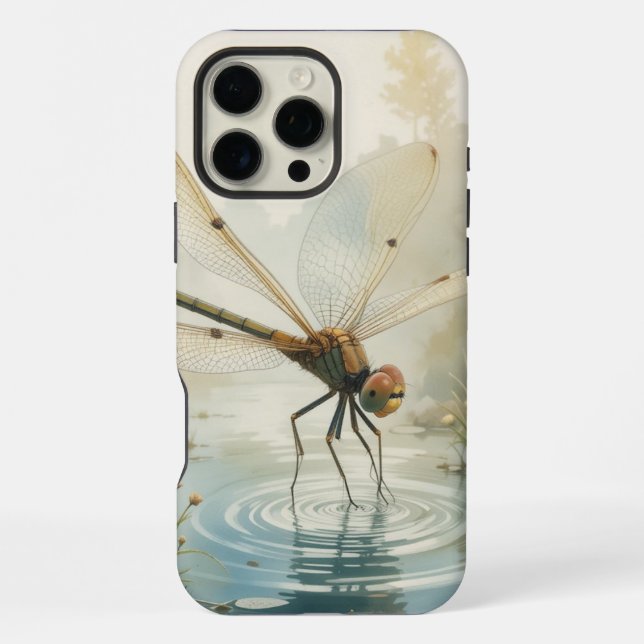Coque iPhone Lac de libellule Nature Faune (Verso)