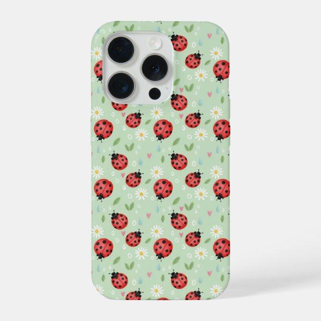 Coque iPhone Ladybug Flower Pattern Phone Case (Verso)