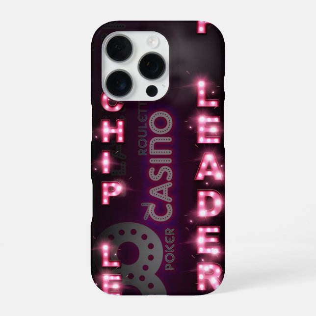 Coque iPhone Lampes de casino Chip Leader (Verso)