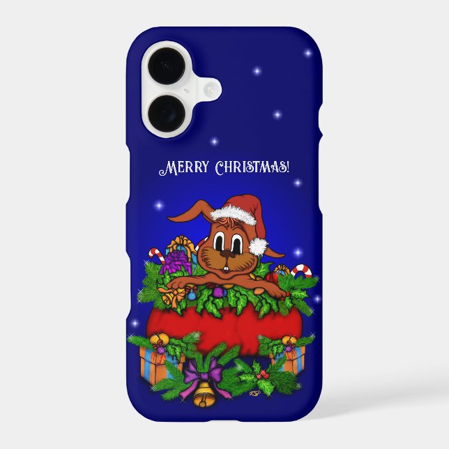 Coque iPhone Lapin de Noël (Verso)