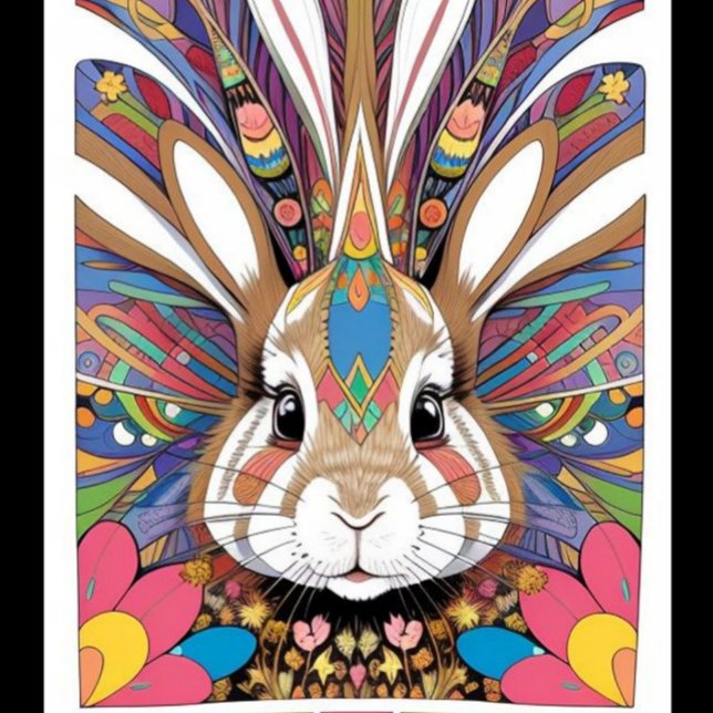 Coque iPhone Lapin psychédélique (Créateur téléchargé)