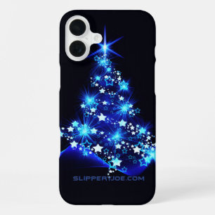 Coque iPhone 16 Plus l'arbre de Noël stylisé et lumineux de SlipperyJoe