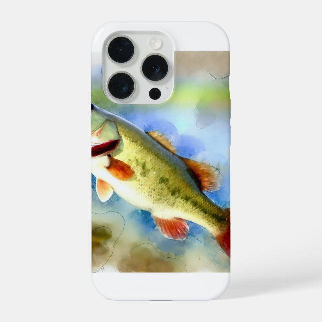 Coque iPhone Largemouth Bass 200824AREF147 - Watercolor (Verso)