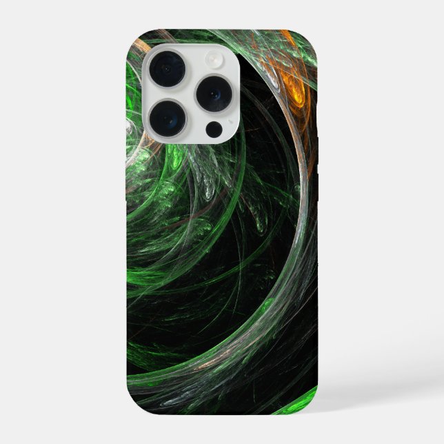 Coque iPhone L'art Abstrait vert du monde entier (Verso)