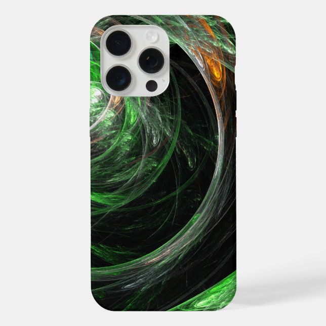 Coque iPhone L'art Abstrait vert du monde entier (Verso)