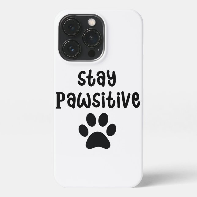 Coque iPhone L'art du chien positif | Devis motivationnel (Verso)