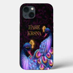 Etui iPhone 13 L'art Hare Krishna - Paon divinement beau