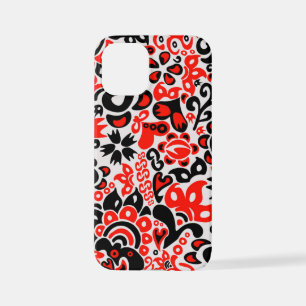 Coque iPhone 12 Mini L'art populaire ukrainien motif floral abstact