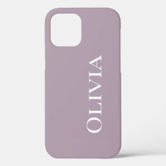 Coque iPhone 12 Pro Lavande de poussière personnalisée Typographie mod