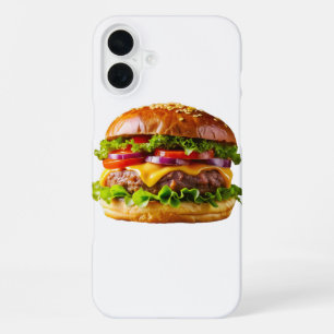 Coque iPhone 16 Plus Le cheeseburger appétissant de SlipperyJoe crousti