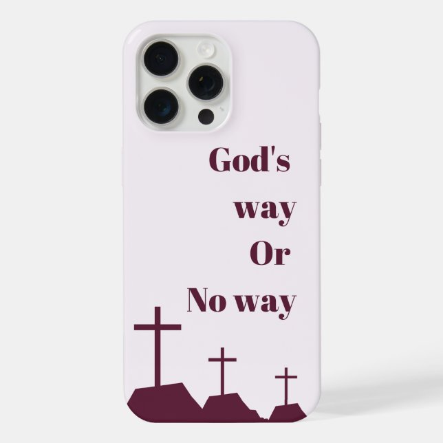 Coque iPhone "Le chemin de Dieu ou pas du tout" (Verso)