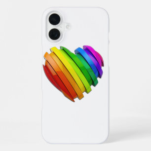 Coque iPhone 16 Plus Le cœur sculptural tridimensionnel de SlipperyJoe