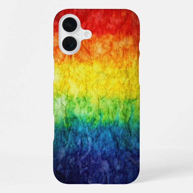 Coque iPhone Le drapeau tie-dyé de SlipperyJoe arc-en-ciel pres (Verso)