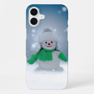 Coque iPhone 16 Plus Le personnage de bonhomme de neige de Noël adorabl
