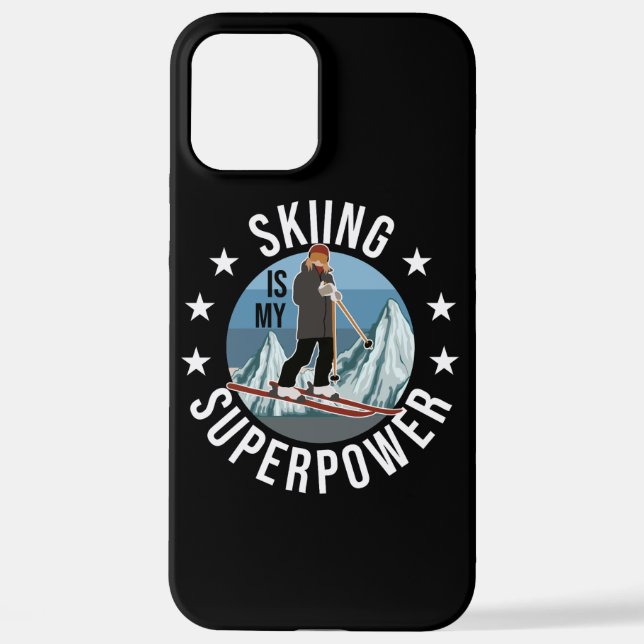 Coque iPhone Le Ski Est Ma Superpuissance (Verso)