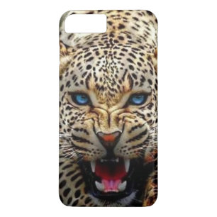 Coque iphone léopard aux yeux bleus