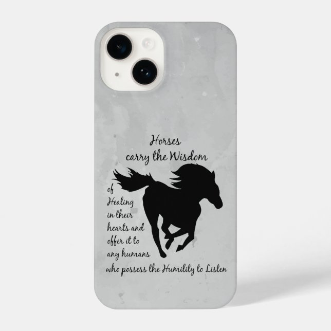 Coque iPhone Les chevaux nous enseignent la Sagesse Totem Espri (Verso)