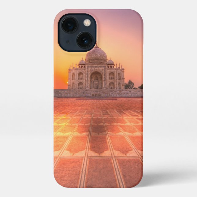 Coque iPhone Les monuments | Taj Mahal, Inde au coucher du sole (Verso)