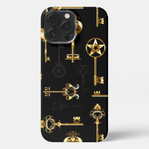 Etui iPhone 13 Pro Max Les Patters de Seamless avec Golden Keys