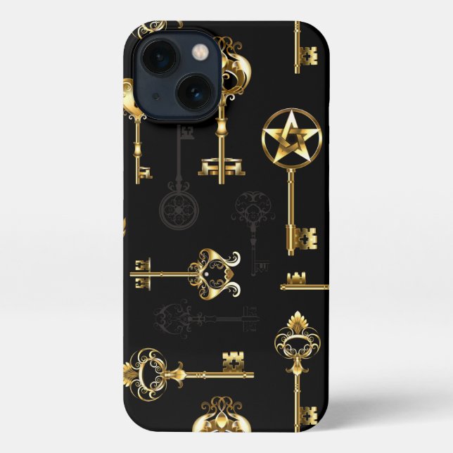 Coque iPhone Les Patters de Seamless avec Golden Keys (Verso)