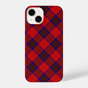 Coque Pour iPhone 14 Leslie tartan rouge bleu violet plaid