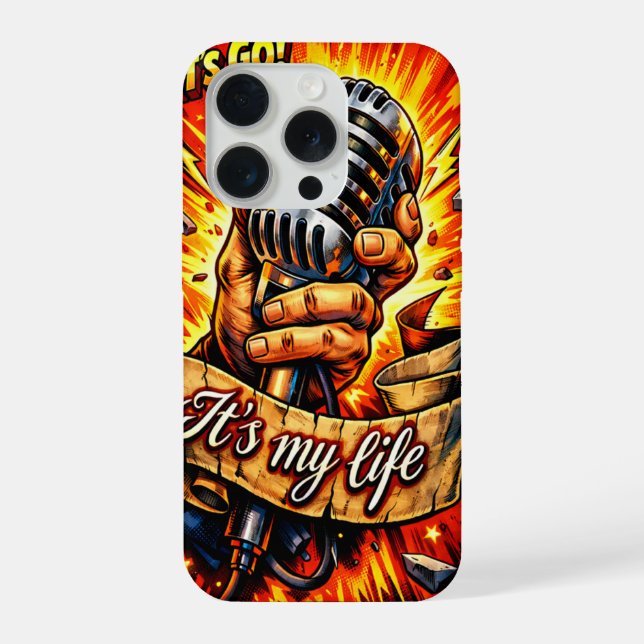 Coque iPhone Let’s Go! Rock & Music Inspired Comic Book Artwork (Verso)