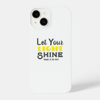 Coque Pour iPhone 14 Let Your Light Shine Bible Verse Yellow Cute 