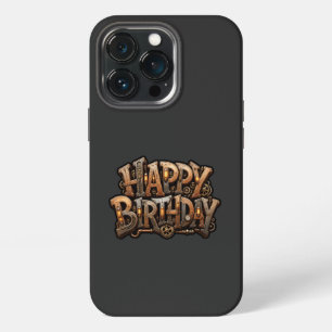 Etui iPhone 13 Pro Lettre d'anniversaire steampunk